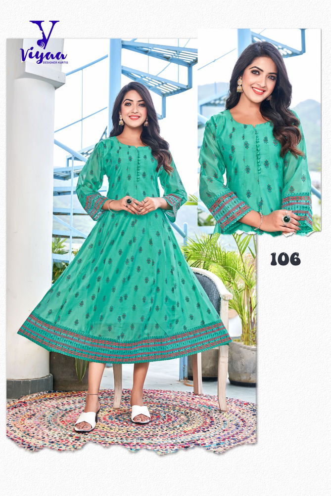 Stargirl By Viyaa Printed 101 To 108 Anarkali Kurtis Exporters In India